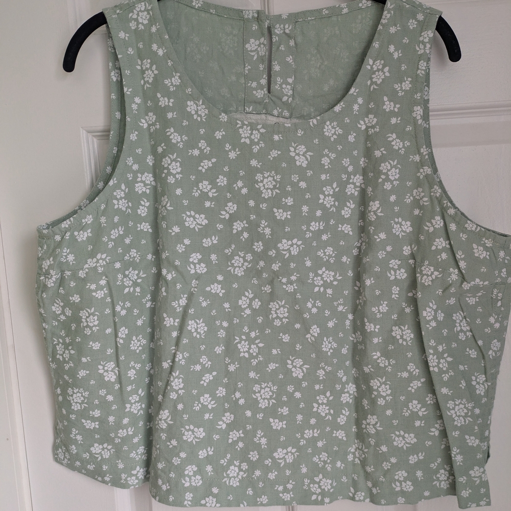 notPERFECTLINEN Sage Blossom Bay 2 tank XL